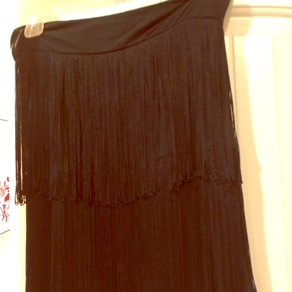 Black double layer fringe skirt and top for FREE